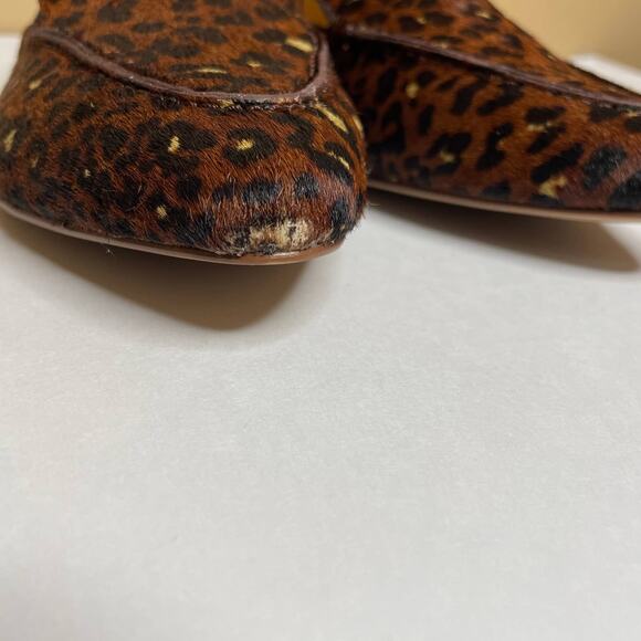 Madewell The Frances Skimmer Leopard Brown Black Flats Loafers 9.5 - Picture 4 of 11
